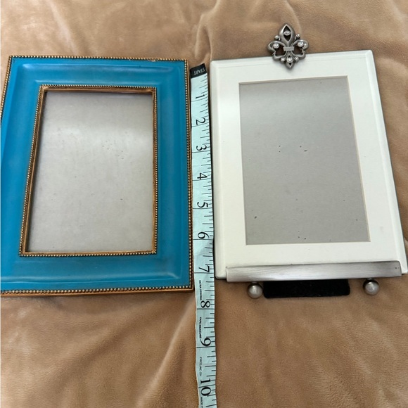Set of 2 Elegant Turquoise and White Picture Frame Set - Picture 2 of 4